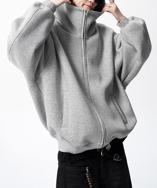 「JOHNNY WOLF」 ジップアップパーカー M グレー メンズ_画像6