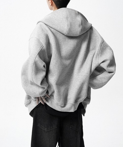 「JOHNNY WOLF」 ジップアップパーカー M グレー メンズ_画像8