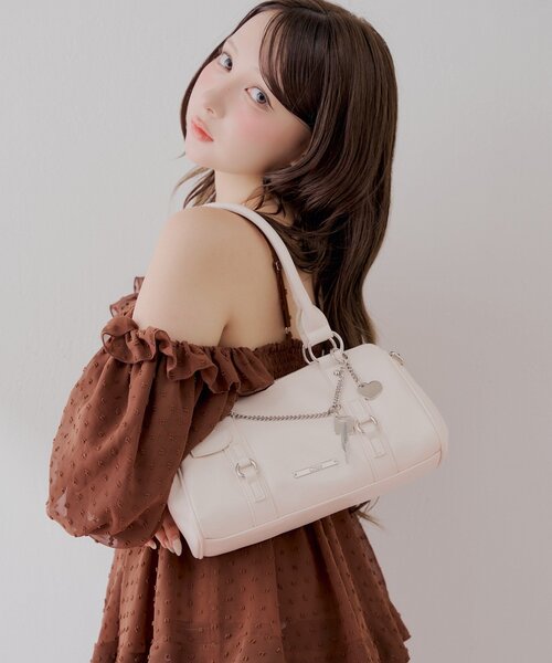 Chico（チコ） ボストンバッグ チェーンデザインハンドルボストン