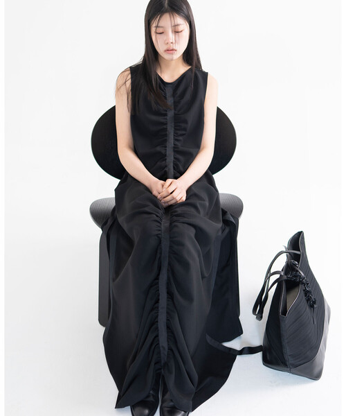 ワンピース eunoia｜シャーリング ロングワンピース WOMENの画像