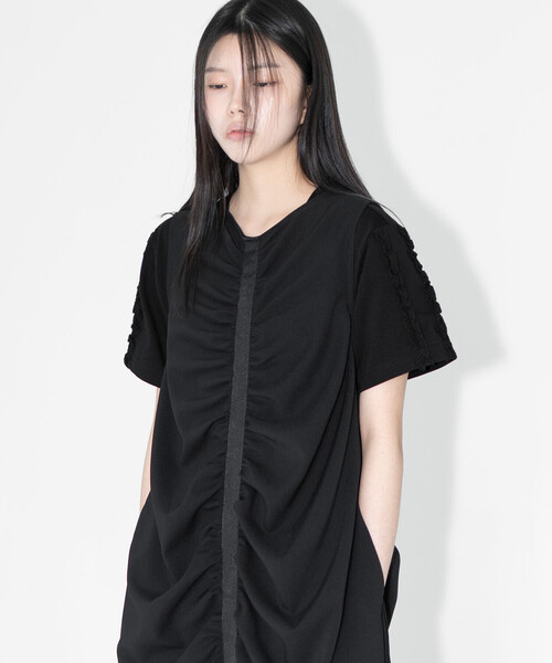 ワンピース eunoia｜シャーリング ロングワンピース WOMENの画像