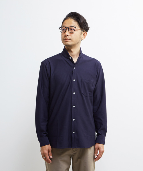 「MEN'S MELROSE」 長袖シャツ 2 ブラック メンズ_画像2