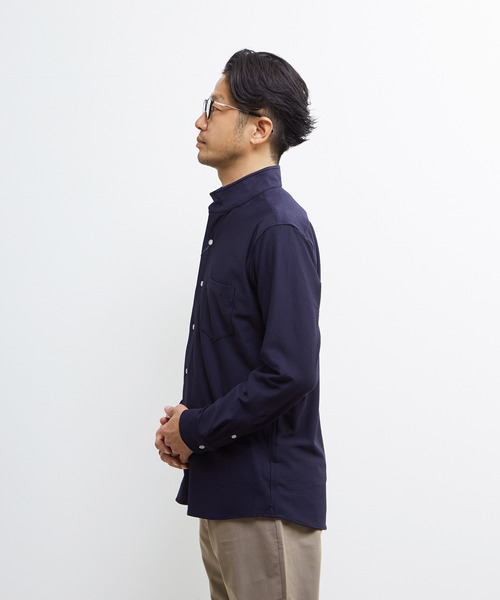 「MEN'S MELROSE」 長袖シャツ 2 ブラック メンズ_画像3