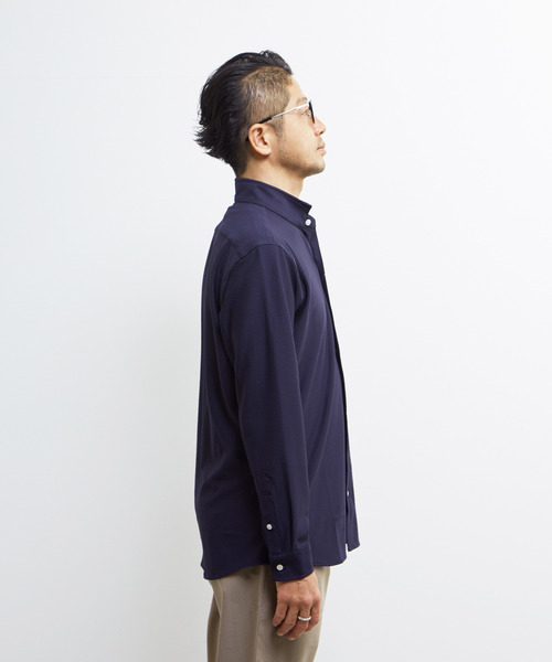 「MEN'S MELROSE」 長袖シャツ 2 ブラック メンズ_画像5