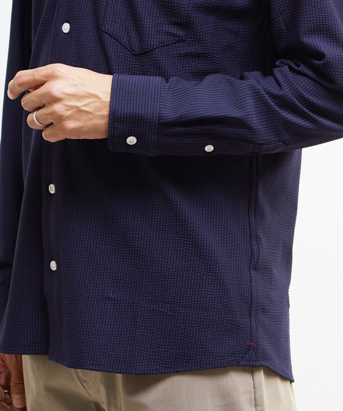 「MEN'S MELROSE」 長袖シャツ 2 ブラック メンズ_画像7