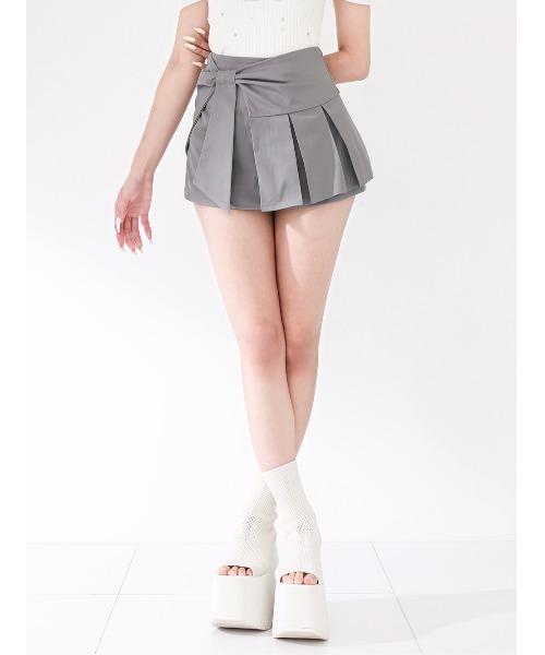 Darich（ダーリッチ） スカート サイドリボンプリーツミニスカート