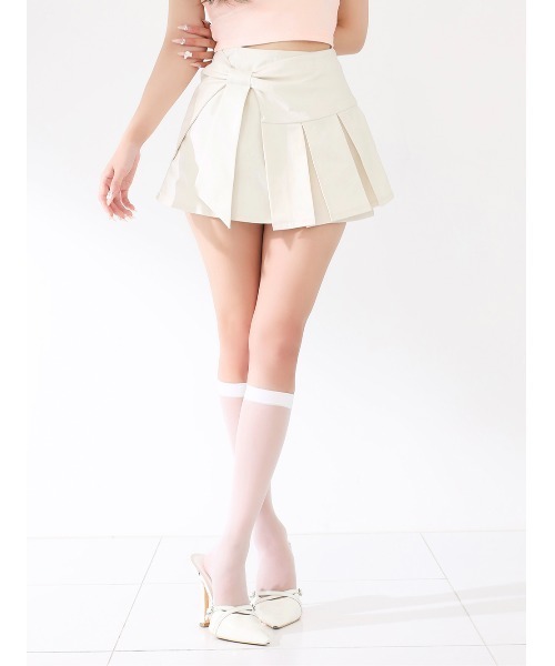 Darich（ダーリッチ） スカート サイドリボンプリーツミニスカート