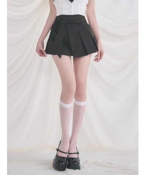 Darich（ダーリッチ） スカート サイドリボンプリーツミニスカート