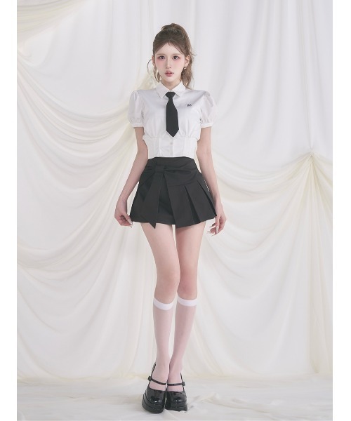 Darich（ダーリッチ） スカート サイドリボンプリーツミニスカート
