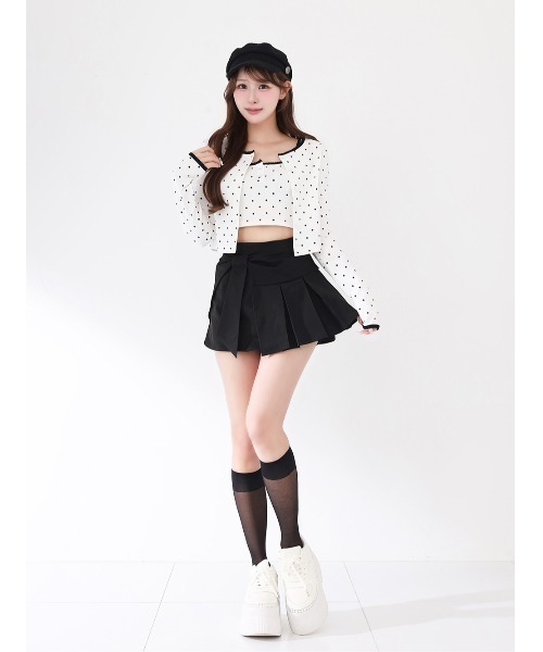 Darich（ダーリッチ） スカート サイドリボンプリーツミニスカート