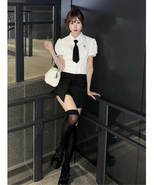 Darich（ダーリッチ） スカート サイドリボンプリーツミニスカート