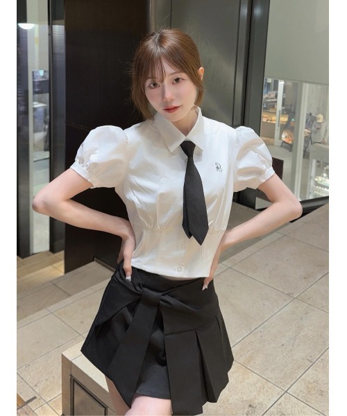 Darich（ダーリッチ） スカート サイドリボンプリーツミニスカート