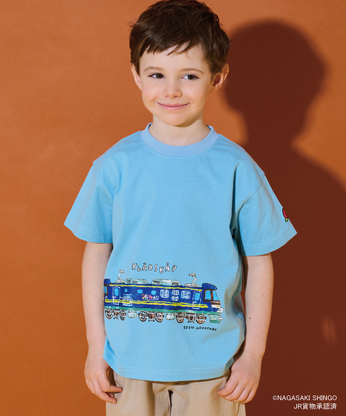 kladskap（クレードスコープ） tシャツ 貨物列車半袖Tシャツ キッズ