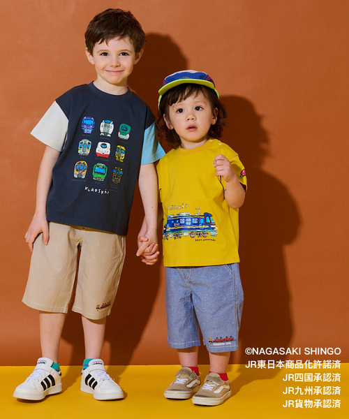 kladskap（クレードスコープ） tシャツ 貨物列車半袖Tシャツ キッズ