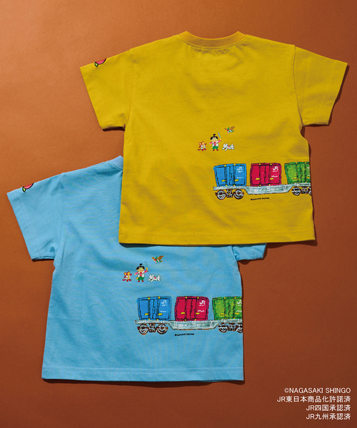 kladskap（クレードスコープ） tシャツ 貨物列車半袖Tシャツ キッズ