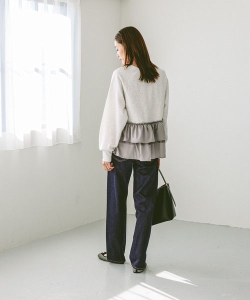 「GLOBAL WORK」 デニムパンツ SMALL ブルー レディース_画像5
