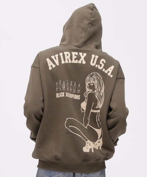 AVIREX（アヴィレックス） パーカー 「WEB＆DEPOT限定」BLACK SCORPION