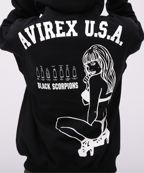 AVIREX（アヴィレックス） パーカー 「WEB＆DEPOT限定」BLACK SCORPION