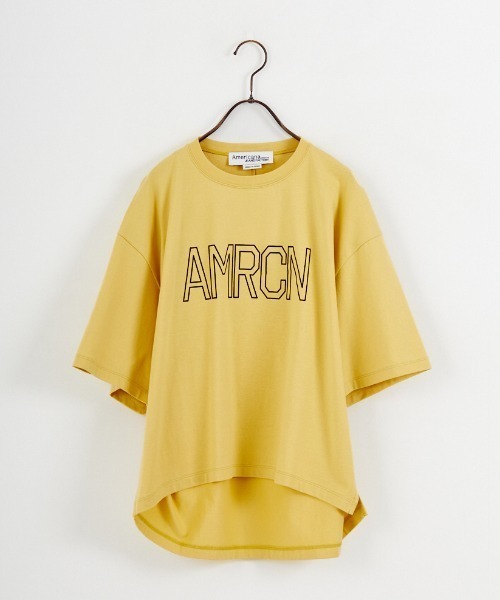 「AMERICANA」 半袖Tシャツ ONE SIZE イエロー レディース_画像2