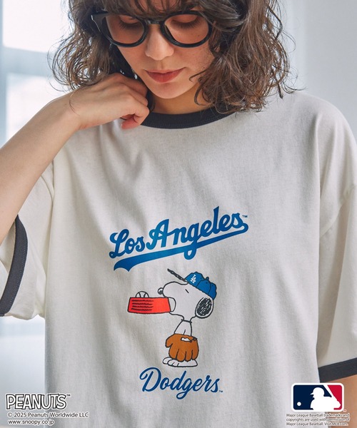 「PEANUTS」 半袖Tシャツ FREE チャコールグレー レディース_画像6