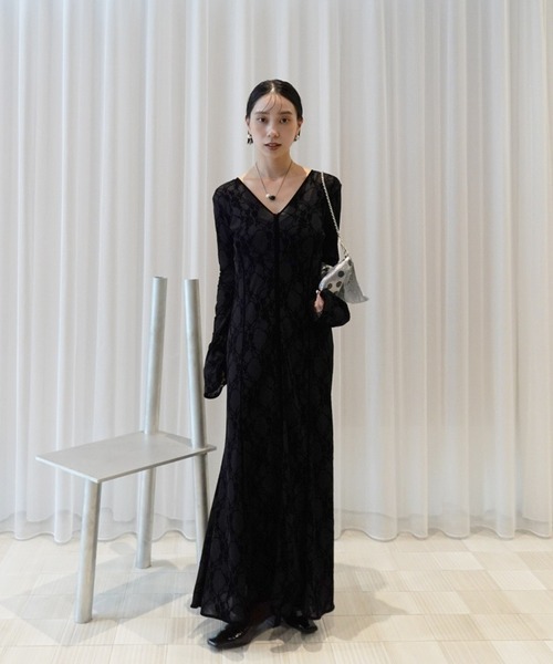 美品✨アメリ SHEER DOCKING PLEATS DRESS ロング 黒 Ameri（アメリ） ドレス SHEER FLOCKY MERMAID DRESS : ZOZOTOWN Yahoo