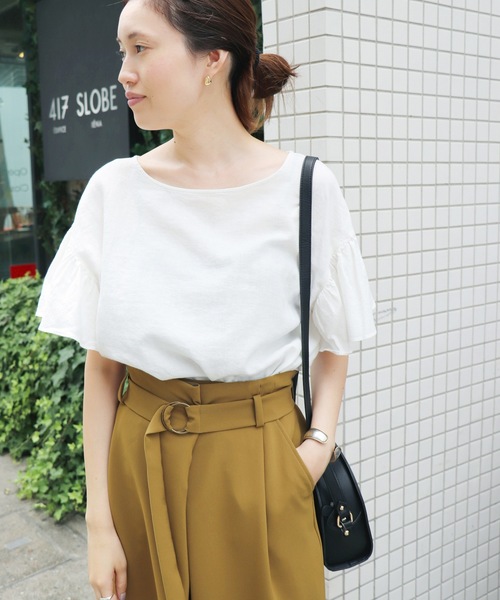 SLOBE IENA（スローブイエナ） シャツ ブラウス リネンボートネック
