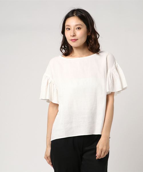 SLOBE IENA（スローブイエナ） シャツ ブラウス リネンボートネック