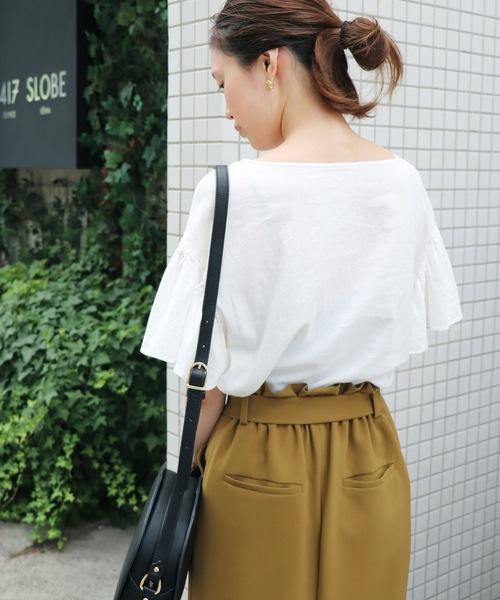 SLOBE IENA（スローブイエナ） シャツ ブラウス リネンボートネック
