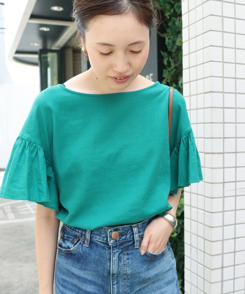 SLOBE IENA（スローブイエナ） シャツ ブラウス リネンボートネック