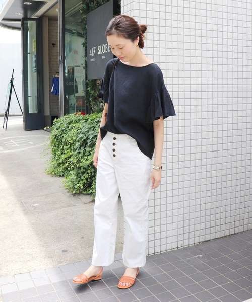 SLOBE IENA（スローブイエナ） シャツ ブラウス リネンボートネック