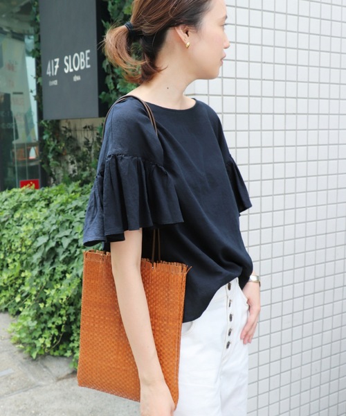 SLOBE IENA（スローブイエナ） シャツ ブラウス リネンボートネック