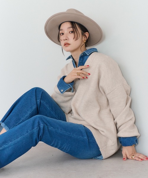 Bonjour Sagan（ボンジュールサガン） ニット セーター ディープV