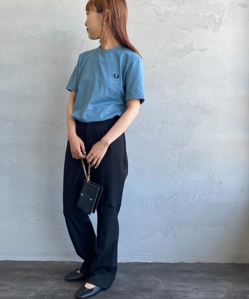 FRED PERRY（フレッドペリー） tシャツ ワンポイントロゴ刺繍 リンガー