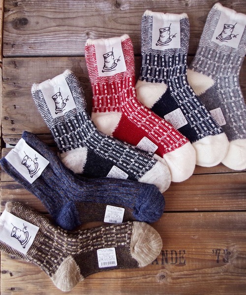 WEICA 靴下 「Put on socks プットオンソックス」”Braid