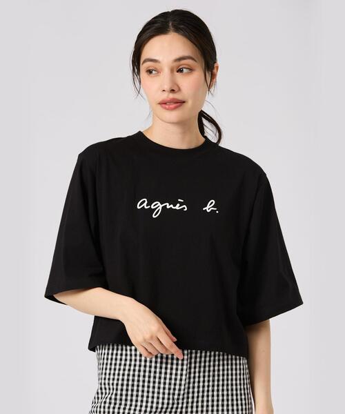 agnes b.（アニエスベー） tシャツ ロゴ コットン 5分袖 Tシャツ ”Yoko
