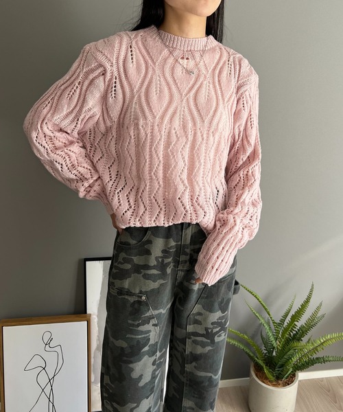 BEARDSLEY  袖 レオパード ニット プルオーバー ✴︎ アダムエロペも ADRER（アドラー） レオパード長袖ニット X-SMALL ベージュ メンズ