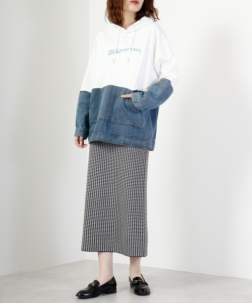 パーカー a.n.l デニム切替フーディ レディース パーカー a.n.l デニム切替フーディ レディース : ZOZOTOWN