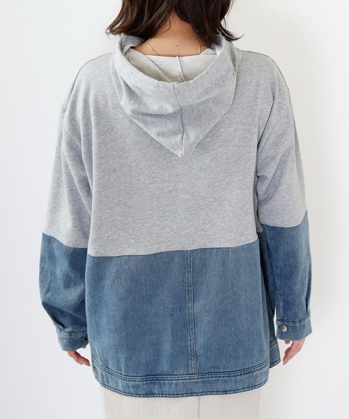 パーカー a.n.l デニム切替フーディ レディース パーカー a.n.l デニム切替フーディ レディース : ZOZOTOWN