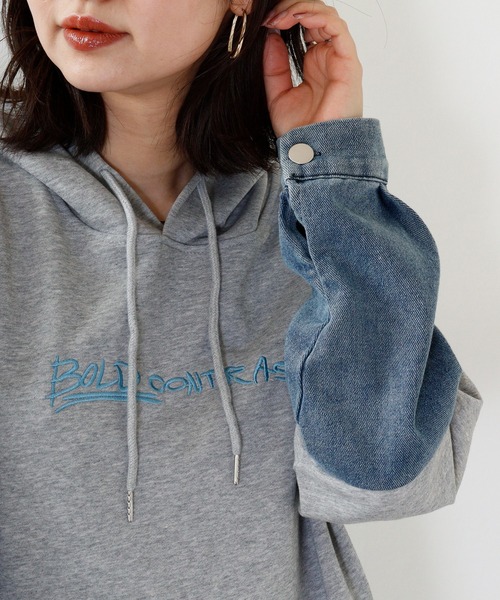パーカー a.n.l デニム切替フーディ レディース パーカー a.n.l デニム切替フーディ レディース : ZOZOTOWN