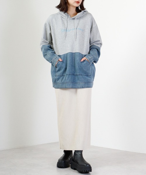 パーカー a.n.l デニム切替フーディ レディース パーカー a.n.l デニム切替フーディ レディース : ZOZOTOWN