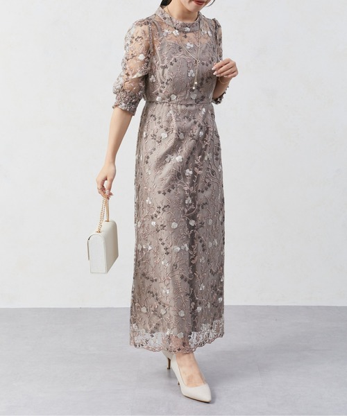 【一度使用のみ】Thevon オケージョンワンピース　お呼ばれドレス 一度使用のみ】Thevon オケージョンワンピース お呼ばれドレス