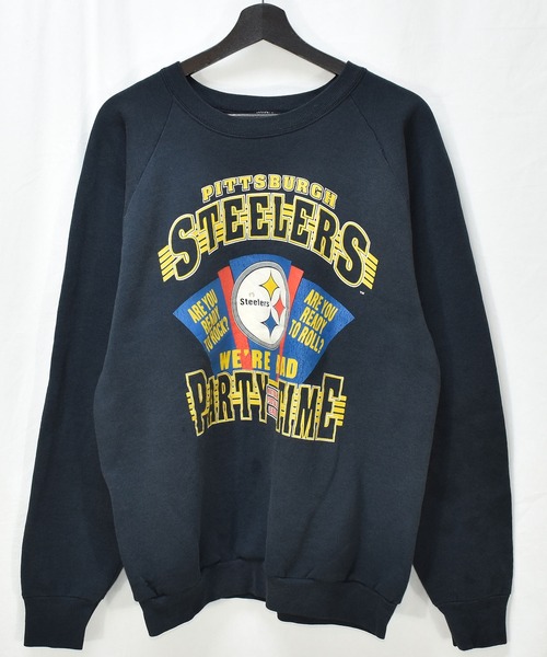 スウェット メンズ 「ヴィンテージ古着」90's NFL ”PITTSBURGH STEELERS” クルーネックスウェット USA製｜zozo