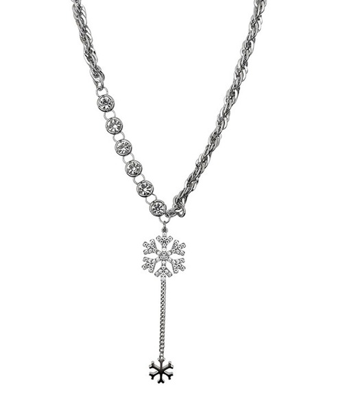 DiamondHearts ネックレス 雪の結晶ペンダント レディース