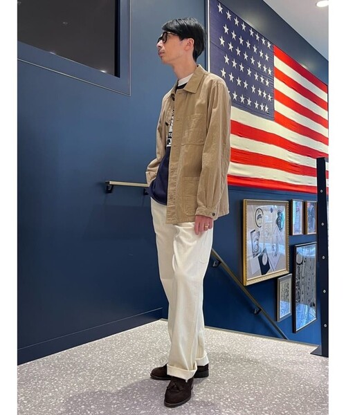RRL】ストライプ ヘリンボーン ツイル カーペンター パンツ