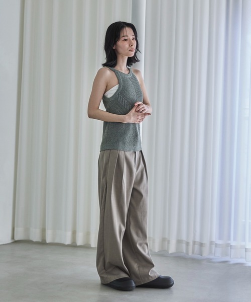 【超美品】ブリーフィング 薄手ニット ブルー系 Lサイズ 【BRIEFING】 セール】 ◇フリンジニットプルオーバー （ニット・セーター