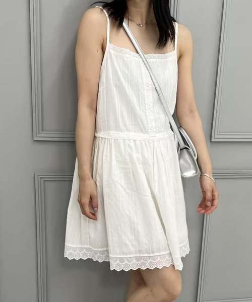 muguet コットンレースキャミワンピース muguet コットンレースキャミワンピース