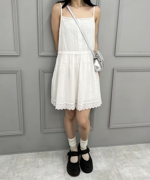 muguet コットンレースキャミワンピース muguet コットンレース キャミワンピース - メルカリ