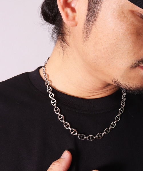 BAYBLO ネックレス (BB)「ユニセックス」アンカーチェーン ステンレス