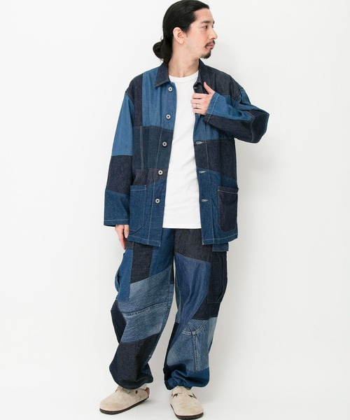 カーゴパンツ 「rebear by Johnbull」パッチワークカーゴパンツ メンズ