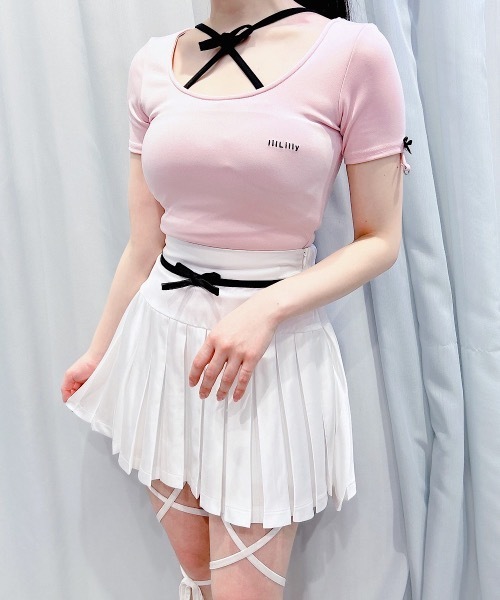 キャミソール クロスリボンカップキャミソール lilLilly キャミソール クロスリボンカップキャミソール